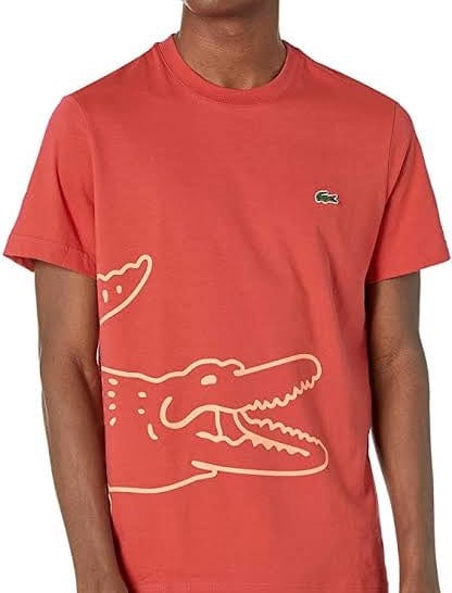 ElOutlet - Men Summer Men T-Shirt Men Slim-Fit Tshirt  (Big C) - Red / Burgundy