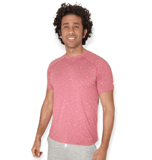 ElOutlet - Men Summer Men T-Shirt Men (Training-Fit) Sports Tshirt - Dark Pink