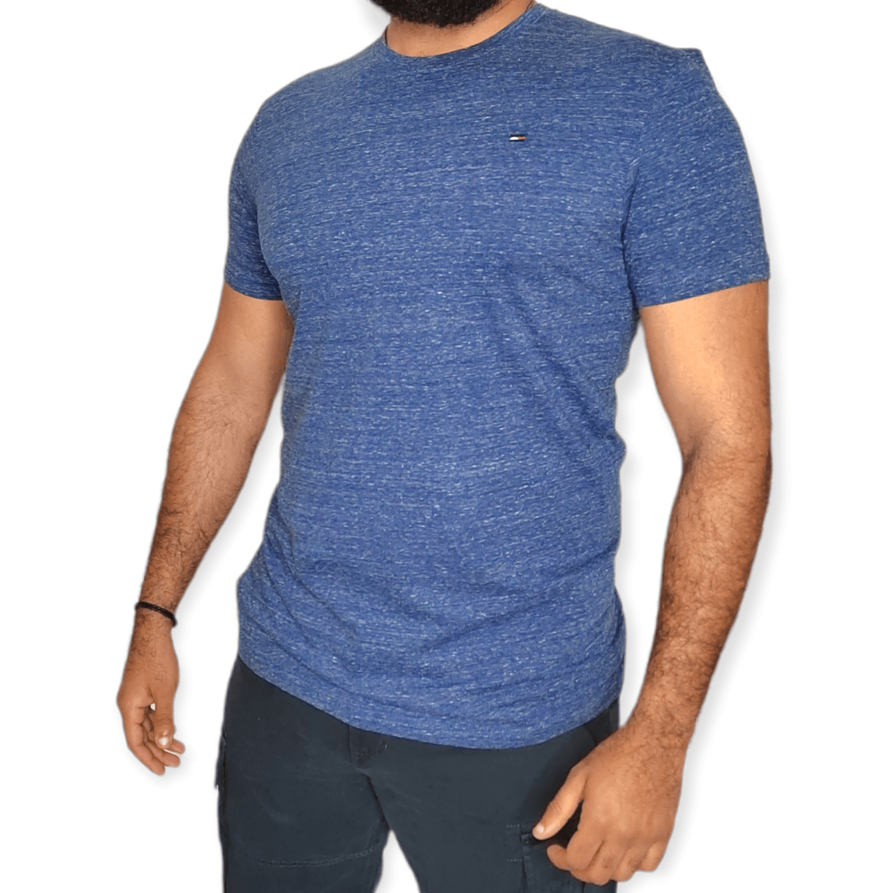 ElOutlet - Men Summer Men T-Shirt Men Tshirt - TH Basics (Slim Fit) - Dark Blue