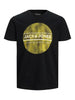 ElOutlet - Men Summer Men T-Shirt XL Men J&J Round Tshirt - Black x Yellow