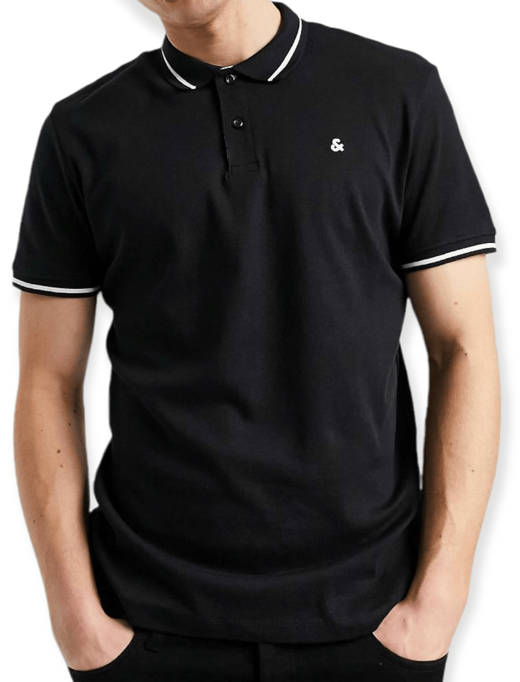 ElOutlet - Men Summer Polo Shirts JJ Polo Shirt - Black