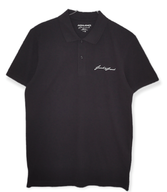 ElOutlet - Men Summer Polo Shirts JJ Polo Shirt - Black (JJ)