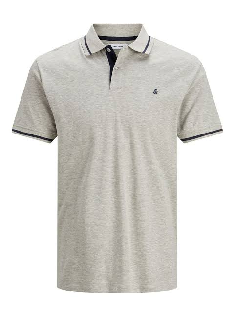 ElOutlet - Men Summer Polo Shirts JJ Polo Shirt - Grey