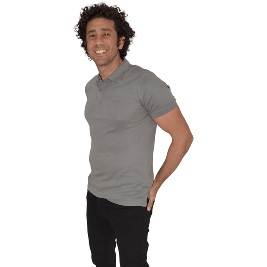 ElOutlet - Men Summer Polo Shirts JJ Polo Shirt - Grey Jersey