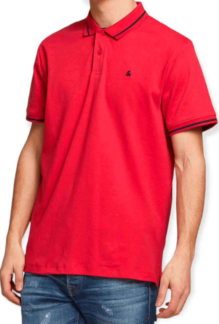 ElOutlet - Men Summer Polo Shirts JJ Polo Shirt - Red