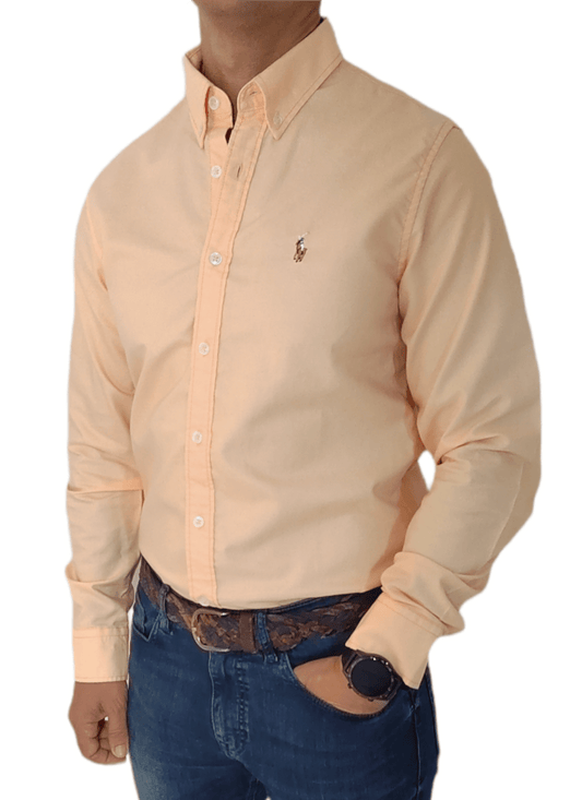 ElOutlet - Men Summer Shirts Men (local Polo) Shirt (Slim-Fit) - Saumon