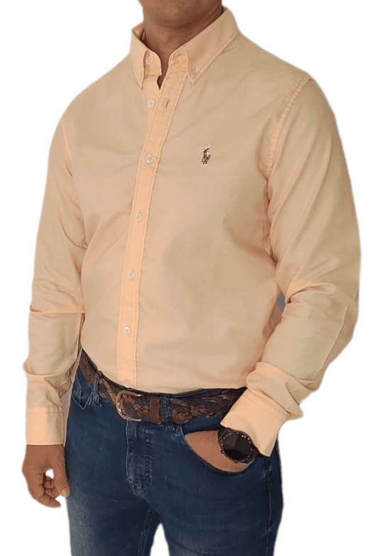 ElOutlet - Men Summer Shirts Men (local Polo) Shirt (Slim-Fit) - Saumon