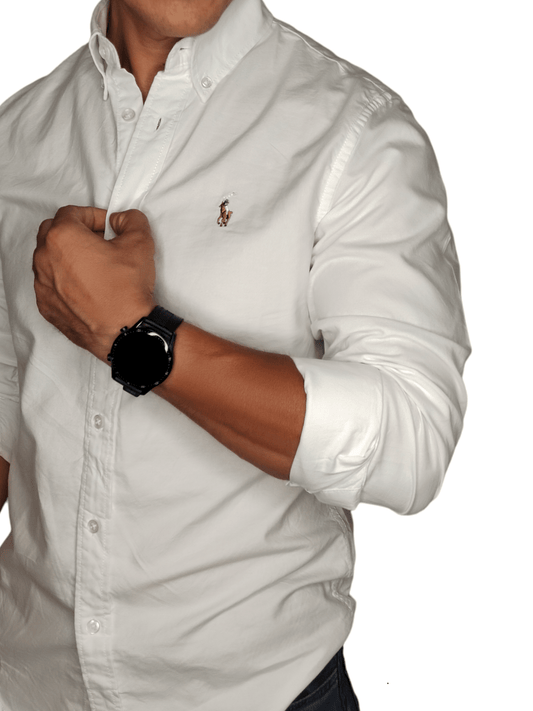 ElOutlet - Men Summer Shirts Men (local Polo) Shirt (Slim-Fit) - White