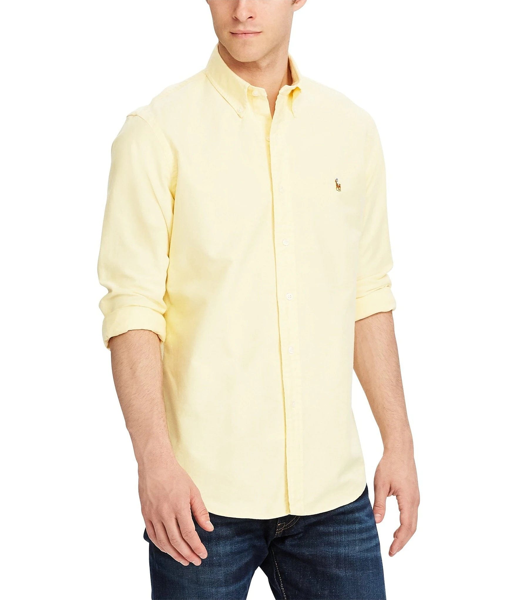 ElOutlet - Men Summer Shirts Men (local Polo) Shirt (Slim-Fit) - Yellow