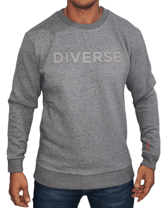 ElOutlet Men Sweatshirt Diverse Round Collar Sweatshirt - Grey