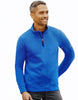 ElOutlet Men Sweatshirt FleeceShirt Half-Zipper Collar - Blue