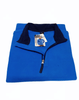 ElOutlet Men Sweatshirt FleeceShirt Half-Zipper Collar - Blue