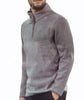ElOutlet Men Sweatshirt FleeceShirt Half-Zipper Collar - Grey