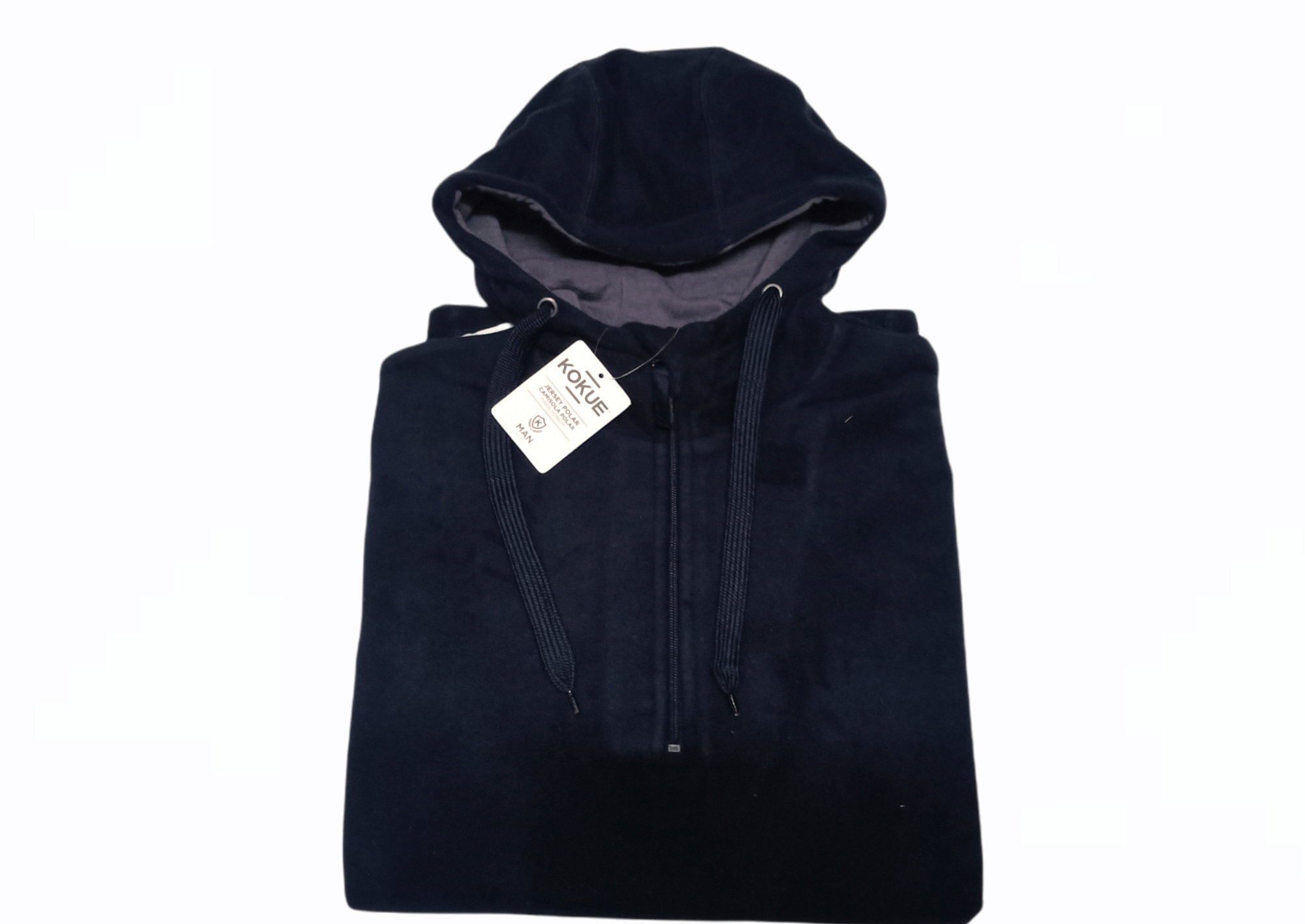ElOutlet Men Sweatshirt L (56cm) FleeceShirt Hoodie - Dark Blue