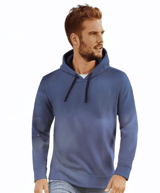 ElOutlet Men Sweatshirt L (57cm) FleeceShirt Hoodie - Blue