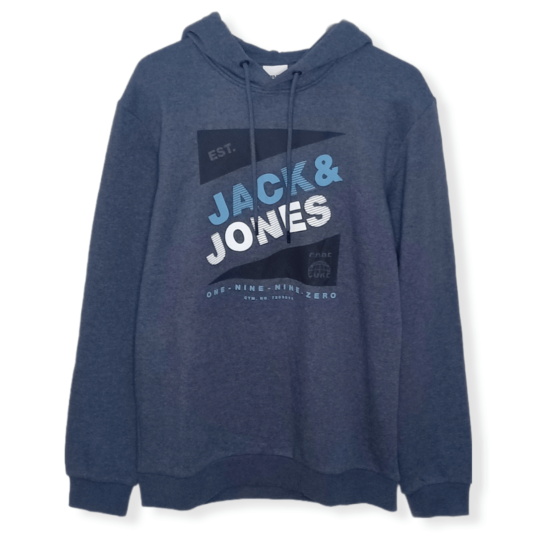 ElOutlet Men Sweatshirt L Men J&J Sweatshirt with Hoodie - Blue