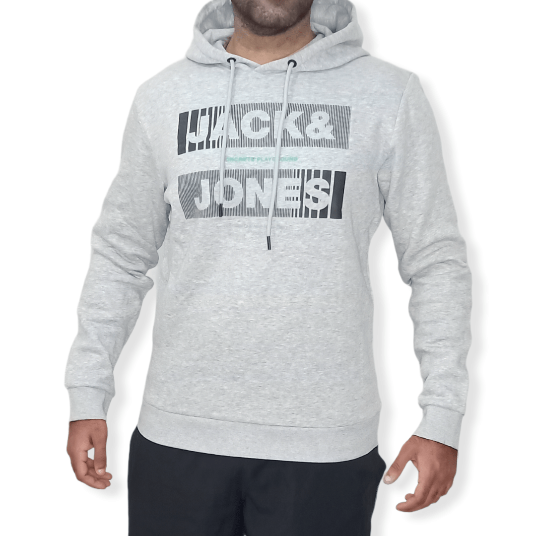 ElOutlet Men Sweatshirt M Men J&J Sweatshirt with Hoodie - Grey 2