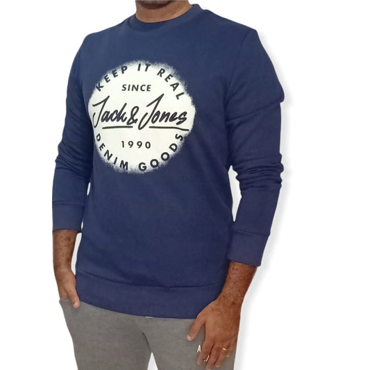 ElOutlet Men Sweatshirt Men J&J Sweatshirt - Blue x White
