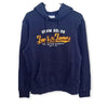 ElOutlet Men Sweatshirt Men J&J Sweatshirt with Hoodie - Dark Blue x Yellow