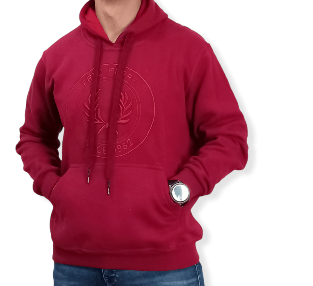ElOutlet Men Sweatshirt Men Sweatshirt FP with Hoodie - Burgundy