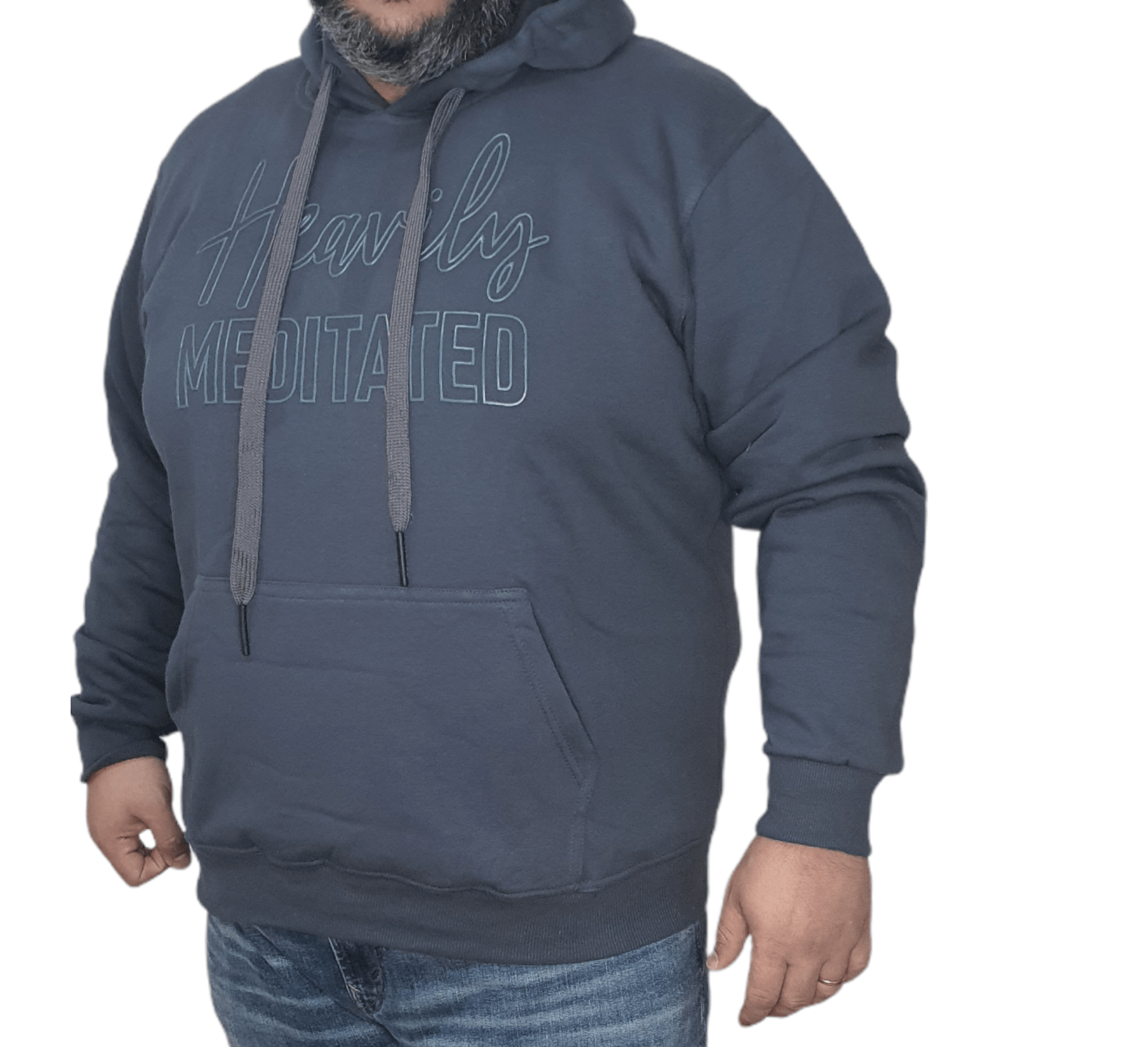 ElOutlet Men Sweatshirt Men Sweatshirt with Hoodie - Grey
