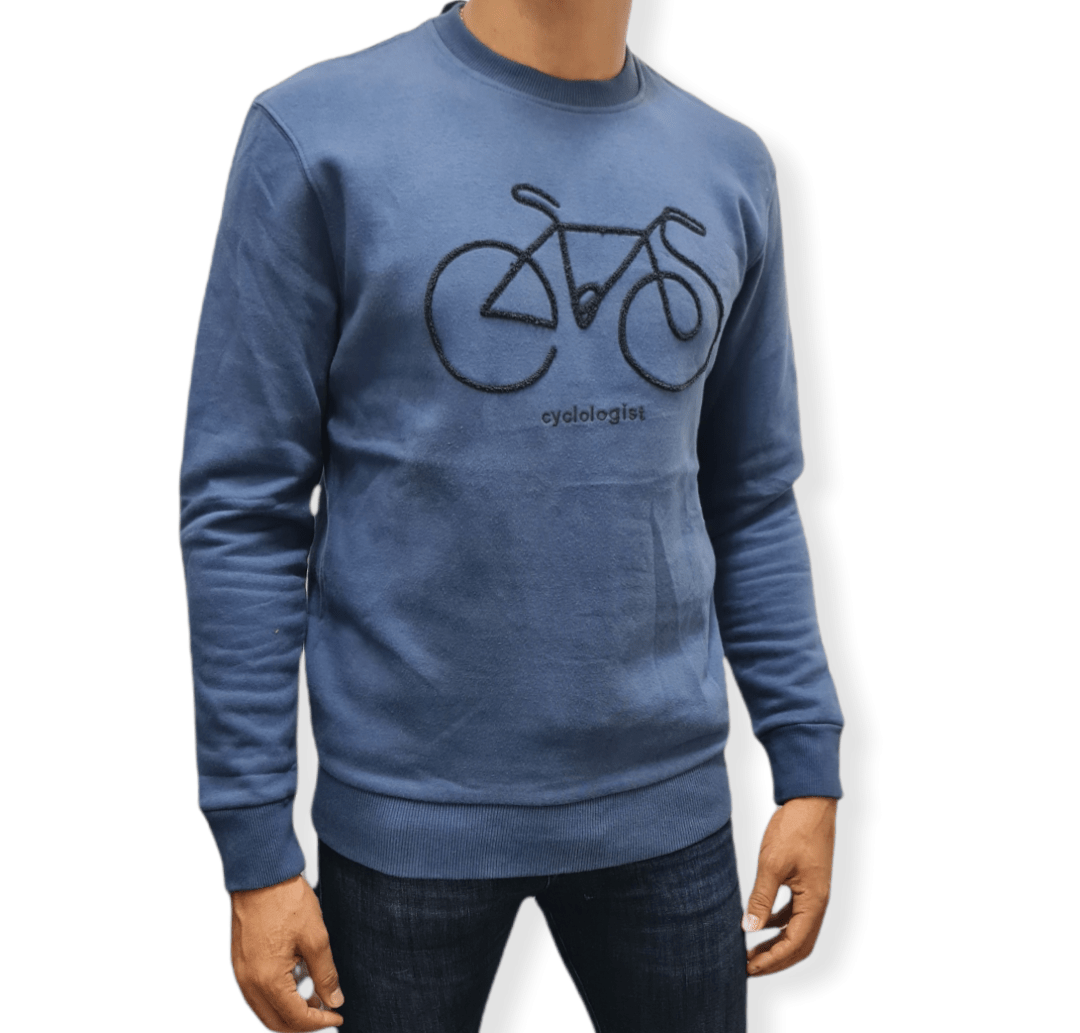 ElOutlet Men Sweatshirt Round Collar Sweatshirt - Petrol