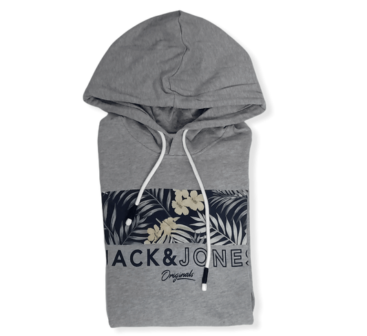 ElOutlet Men Sweatshirt S Men J&J Sweatshirt with Hoodie - Grey