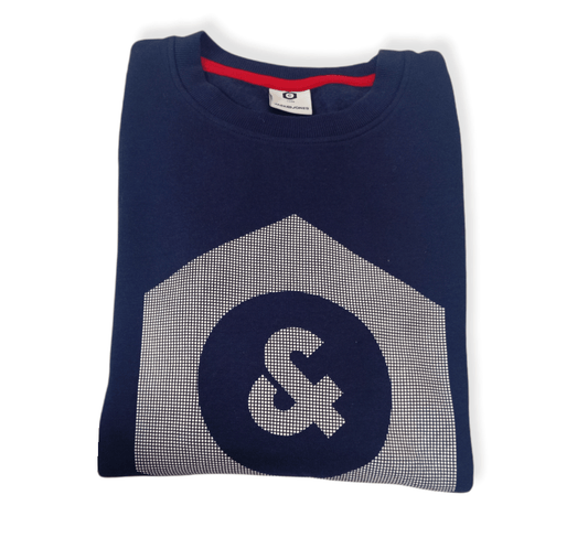 ElOutlet Men Sweatshirt XL Men J&J Sweatshirt - Dark Blue "&"