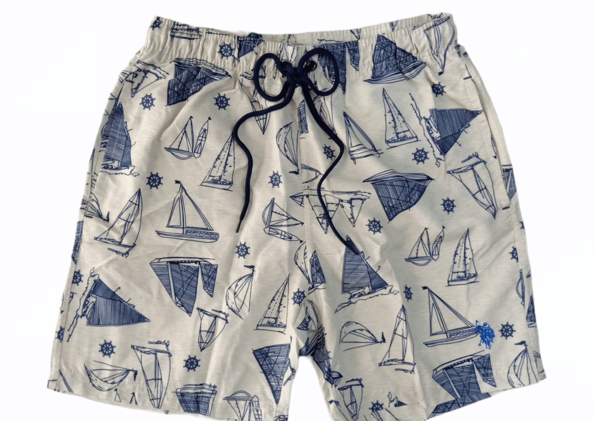 ElOutlet Men Swimwear Patterned Swim Shorts - Beige Ships