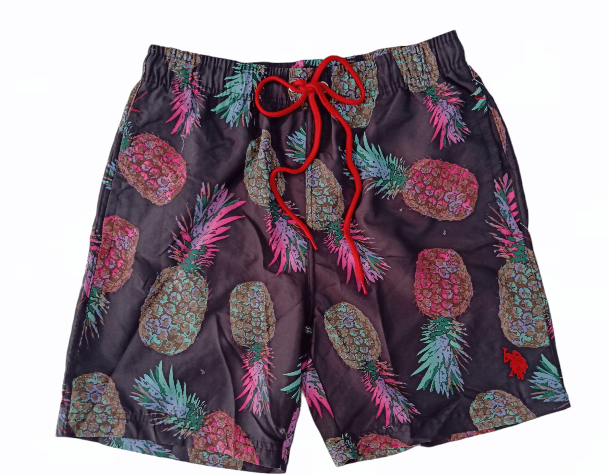 ElOutlet Men Swimwear Patterned Swim Shorts - Black Pineapples