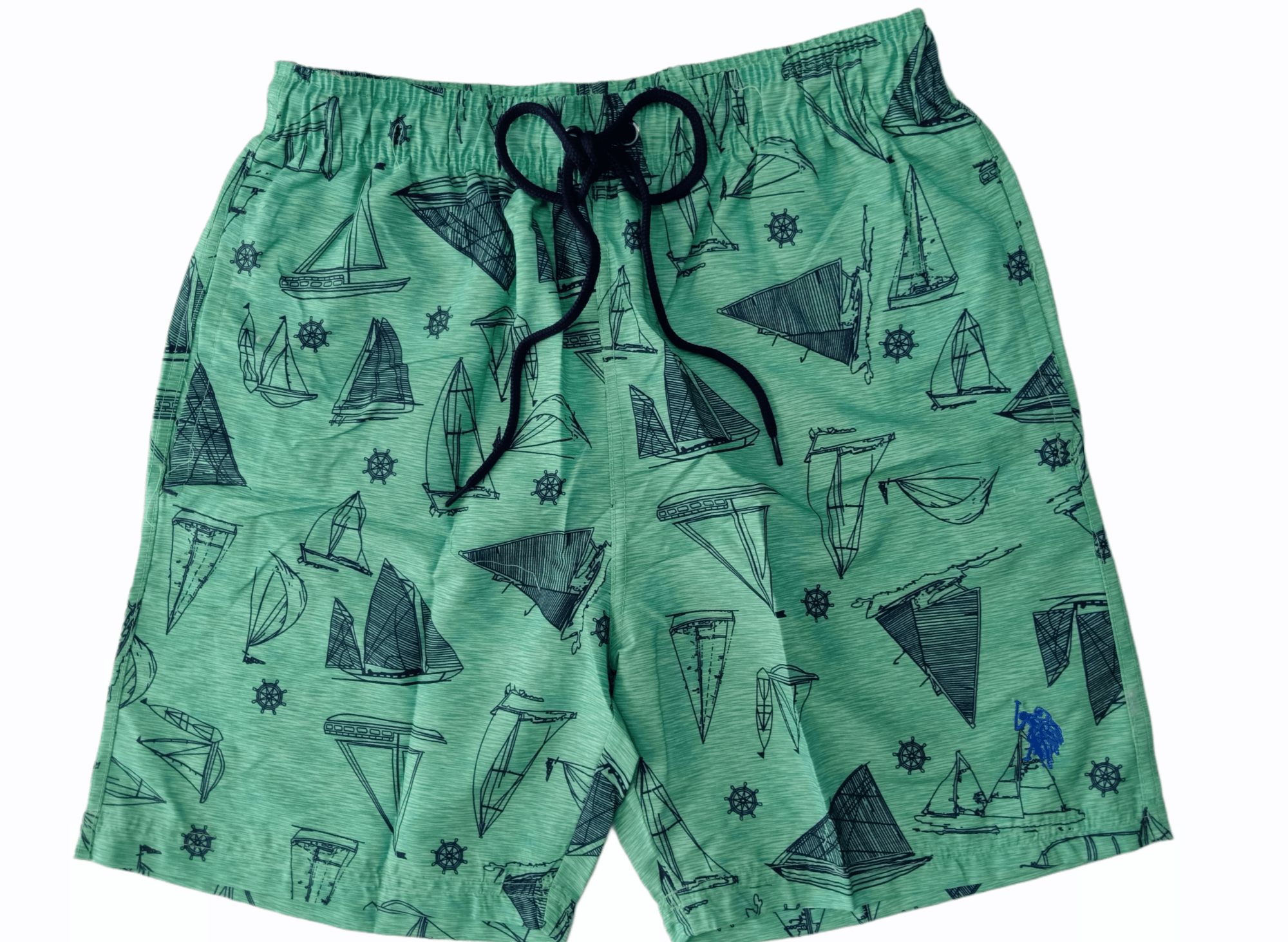 ElOutlet Men Swimwear Patterned Swim Shorts - Green Ships