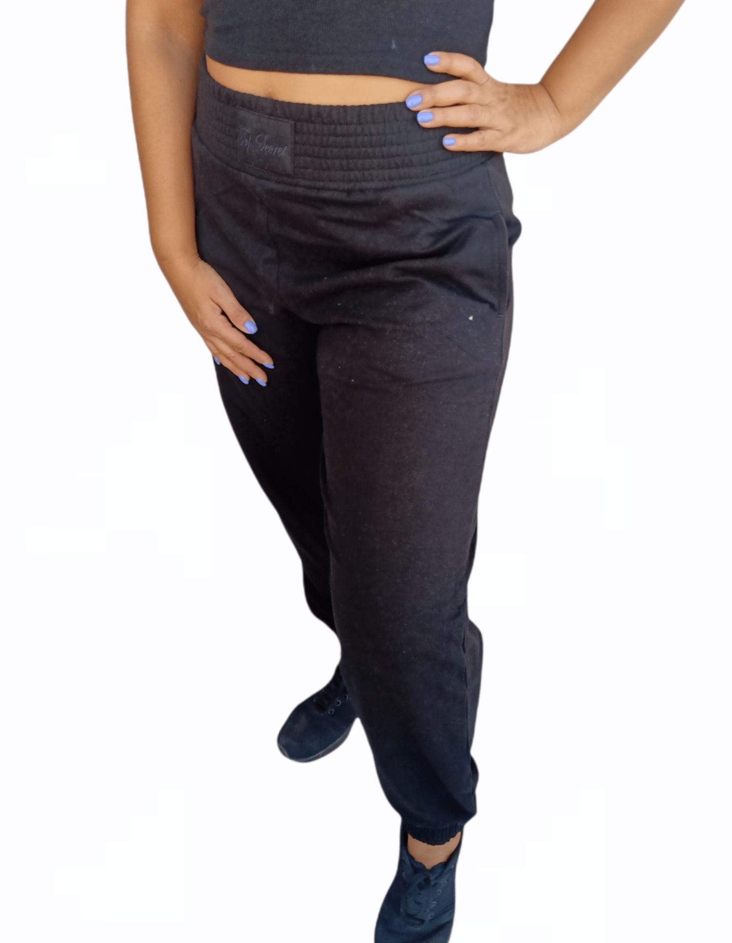 ElOutlet Pants Top Secret Women Cotton Pants - Black
