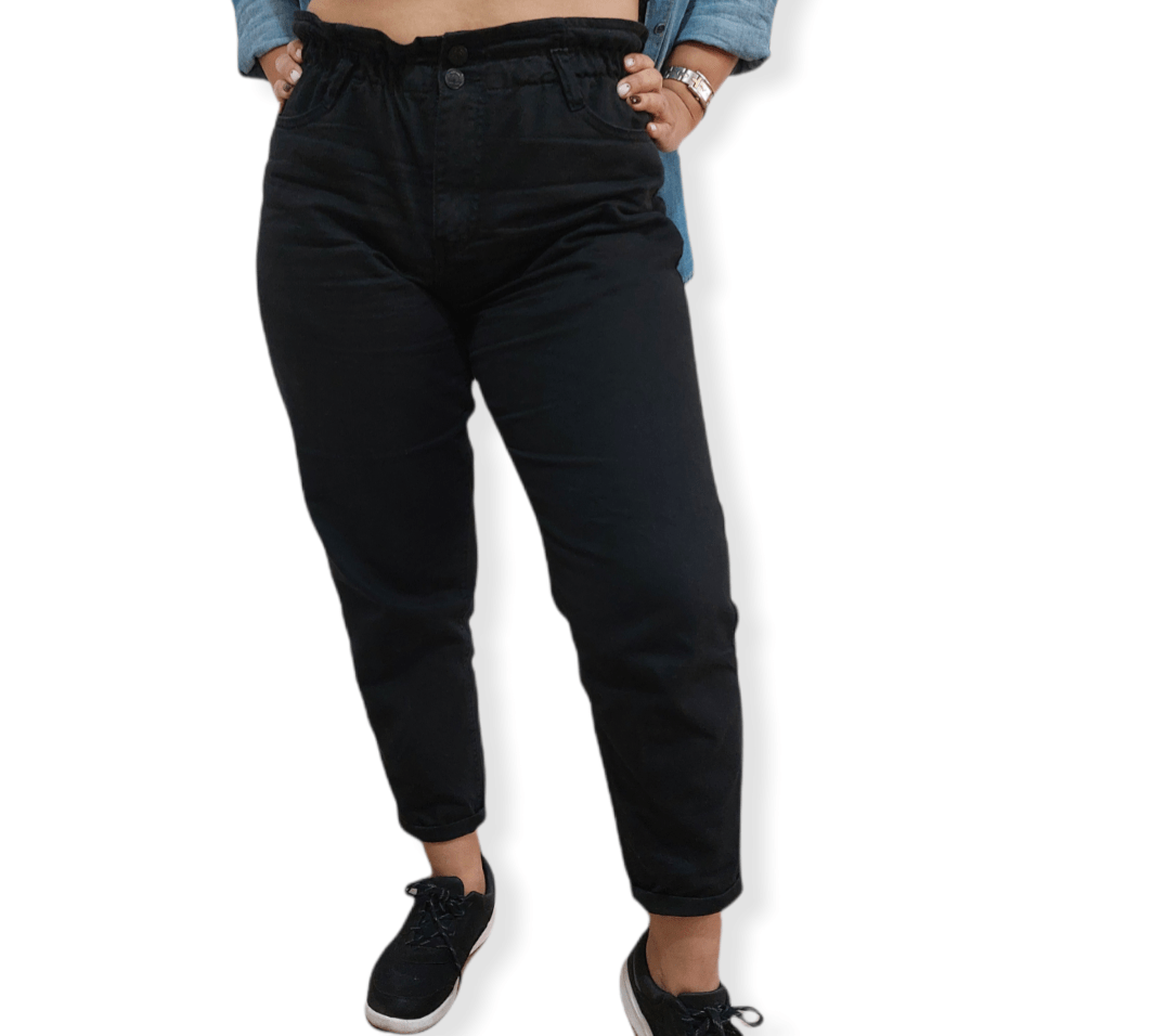 ElOutlet Pants Women Jeans Pants - Black