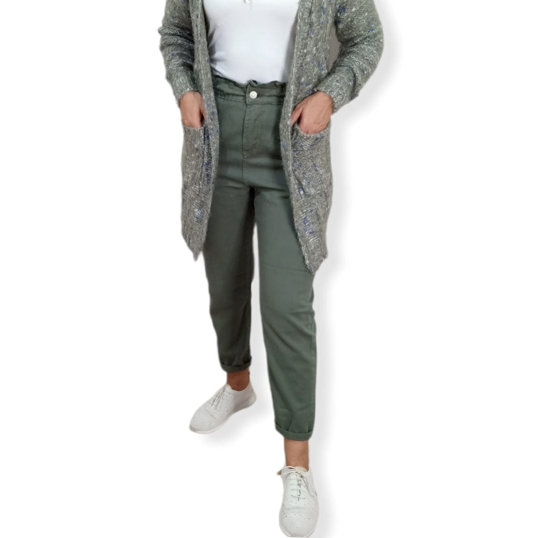 ElOutlet Pants Women Jeans Pants - Olive Green
