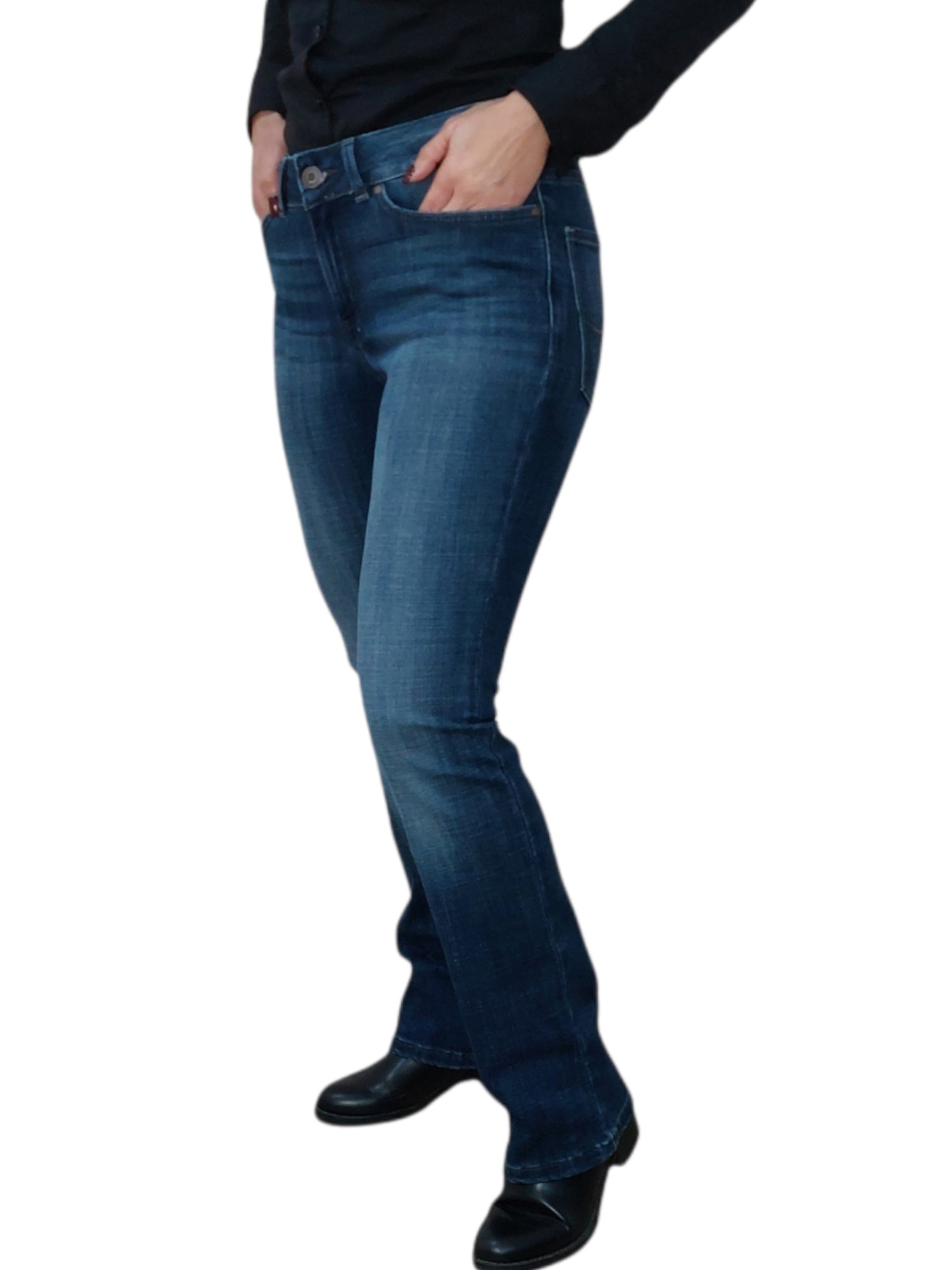 ElOutlet Pants Women Lee Jeans Pants (Boot Cut) - Dark Blue