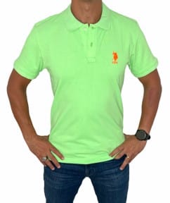 ElOutlet Polo Shirts Green Cotton Polo Shirt