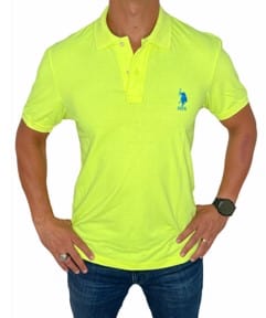 ElOutlet Polo Shirts Yellow Cotton Polo Shirt