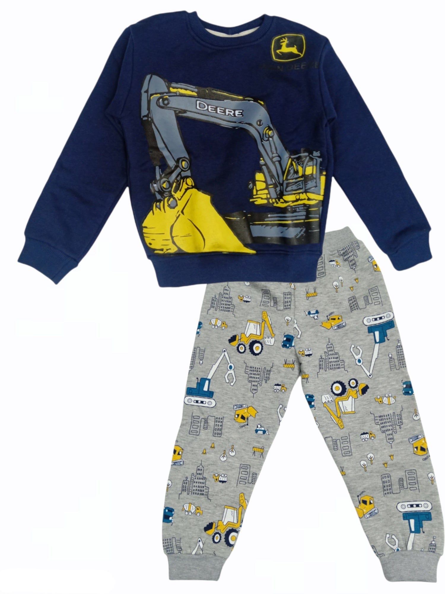 ElOutlet Pyjamas Boys Melton Pajama - Blue Shirt x Grey Pants