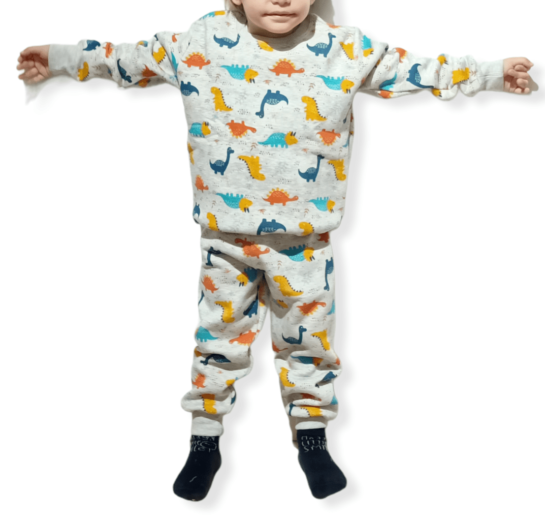 ElOutlet Pyjamas Boys Melton Pajama - Dinosaurs - Grey