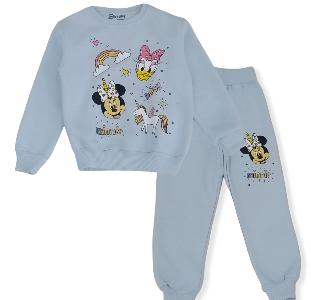 ElOutlet Pyjamas Girls Melton Pajama - Minnie - Light Blue