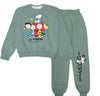 ElOutlet Pyjamas Girls Melton Pajama - Snoopy - Light Green