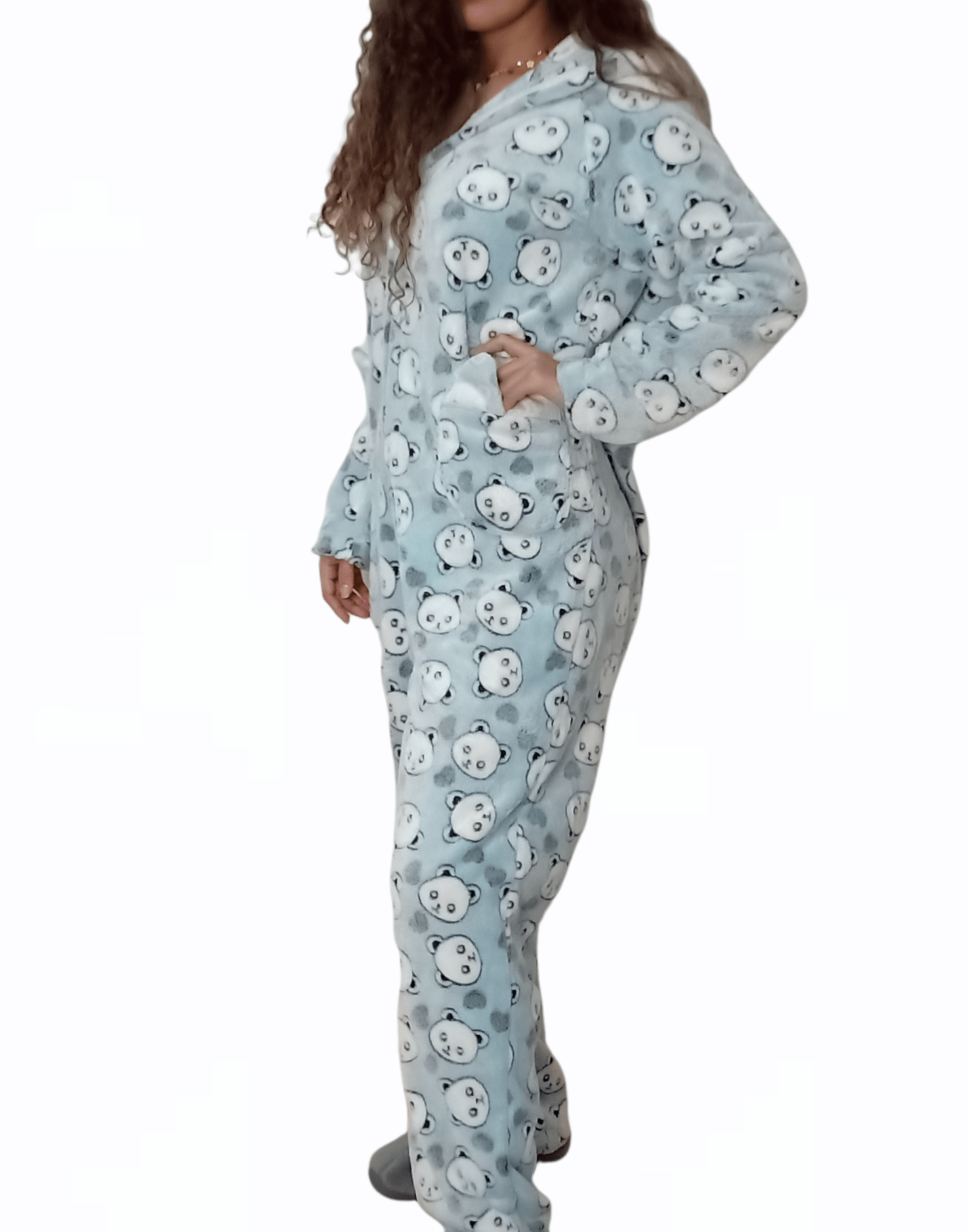 ElOutlet Pyjamas Women Pajama Jumpsuit (1-piece) - shapes - Blue