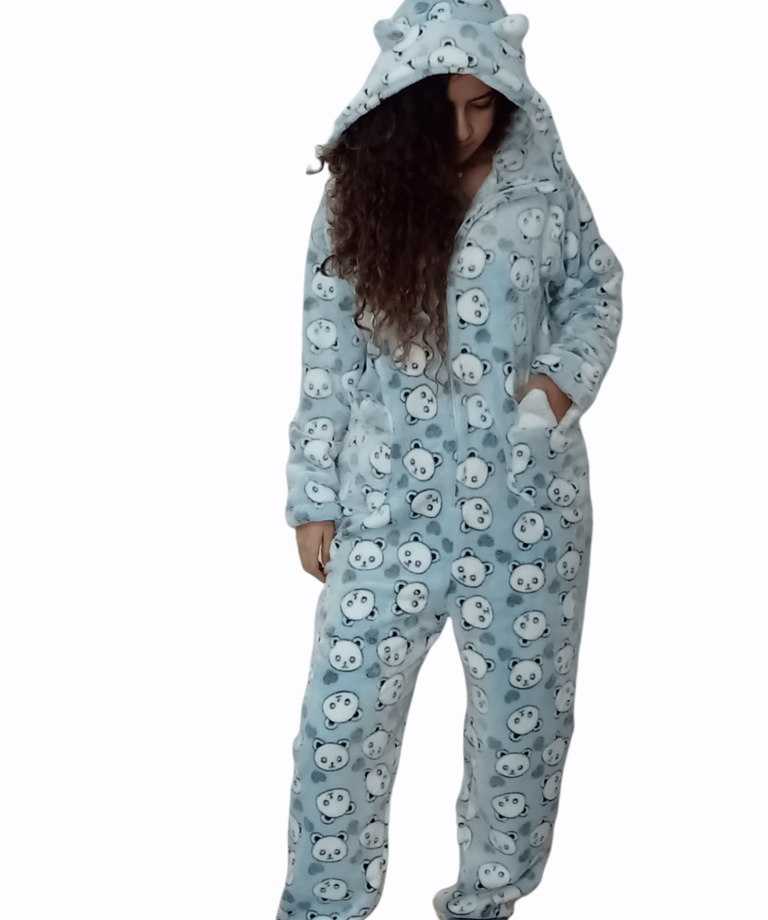 ElOutlet Pyjamas Women Pajama Jumpsuit (1-piece) - shapes - Blue