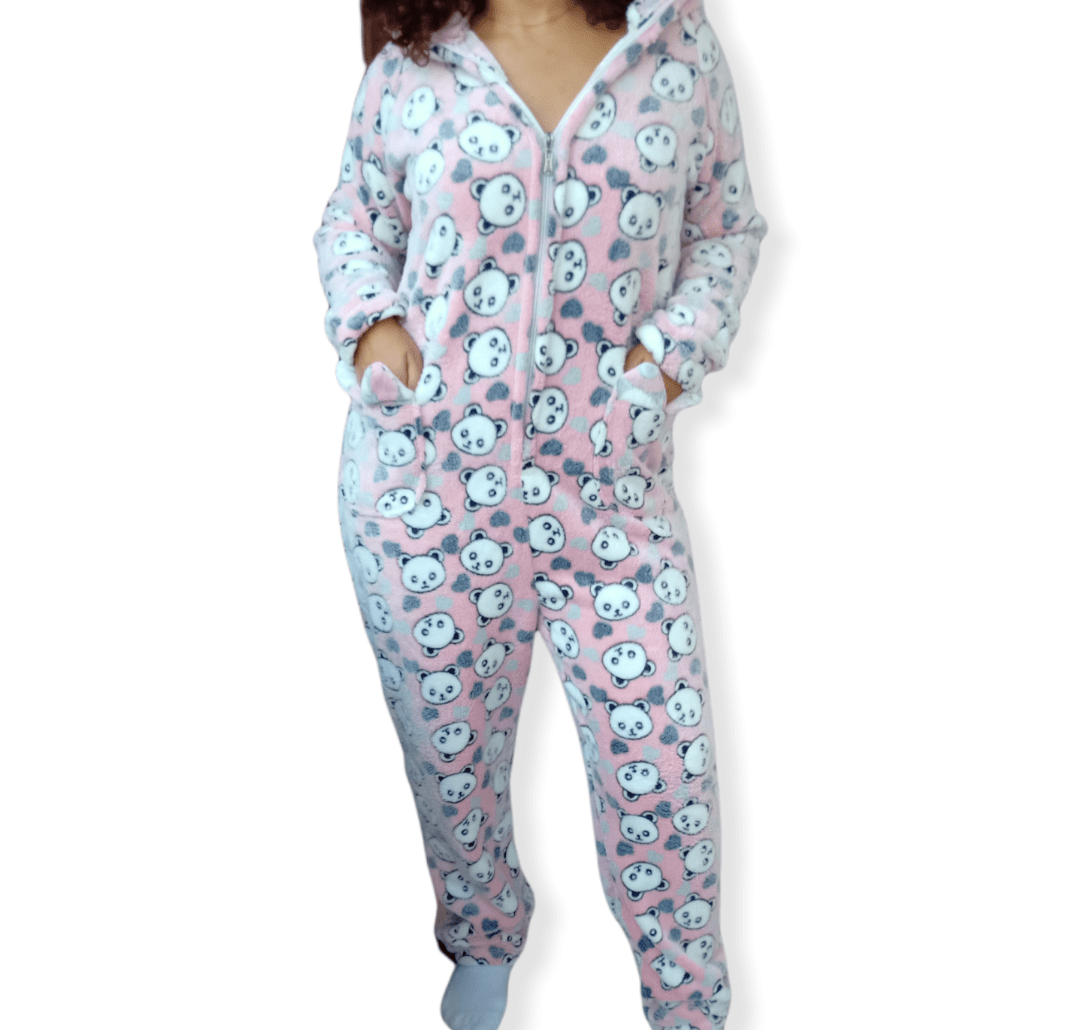 ElOutlet Pyjamas Women Pajama Jumpsuit (1-piece) - shapes - Pink
