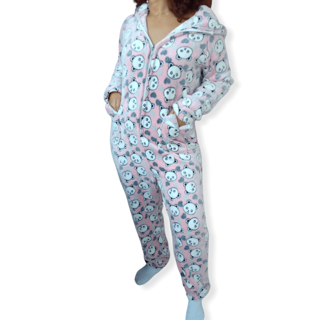 ElOutlet Pyjamas Women Pajama Jumpsuit (1-piece) - shapes - Pink