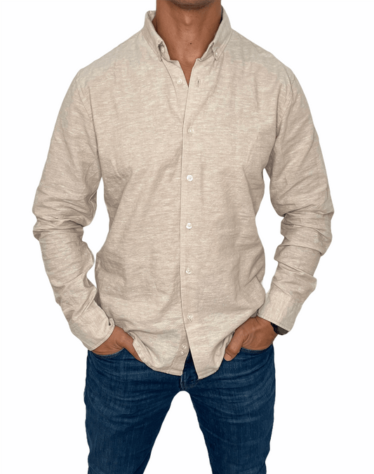 ElOutlet Shirts Beige Linen Shirt