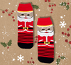 ElOutlet size 36-40 (Women) Christmas Socks - Santa