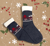 ElOutlet size 40-45 (Men) Christmas Socks - Grey x White