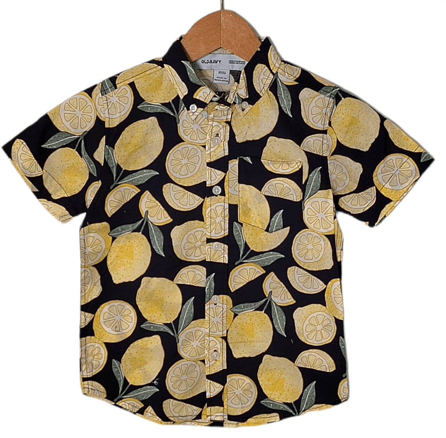 ElOutlet-Sumer Kids Kids Shirts [Kids] Boys Shirt - Black x Yellow (Lime)