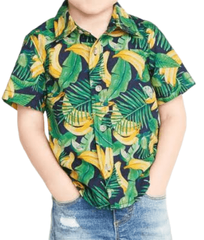 ElOutlet-Sumer Kids Kids Shirts size 10-12 [Kids] Boys Shirt - Green x Bananas